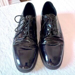Stanley Blacker Black Patent Leather Made in Italy Coture Lace Ups Size 9.5